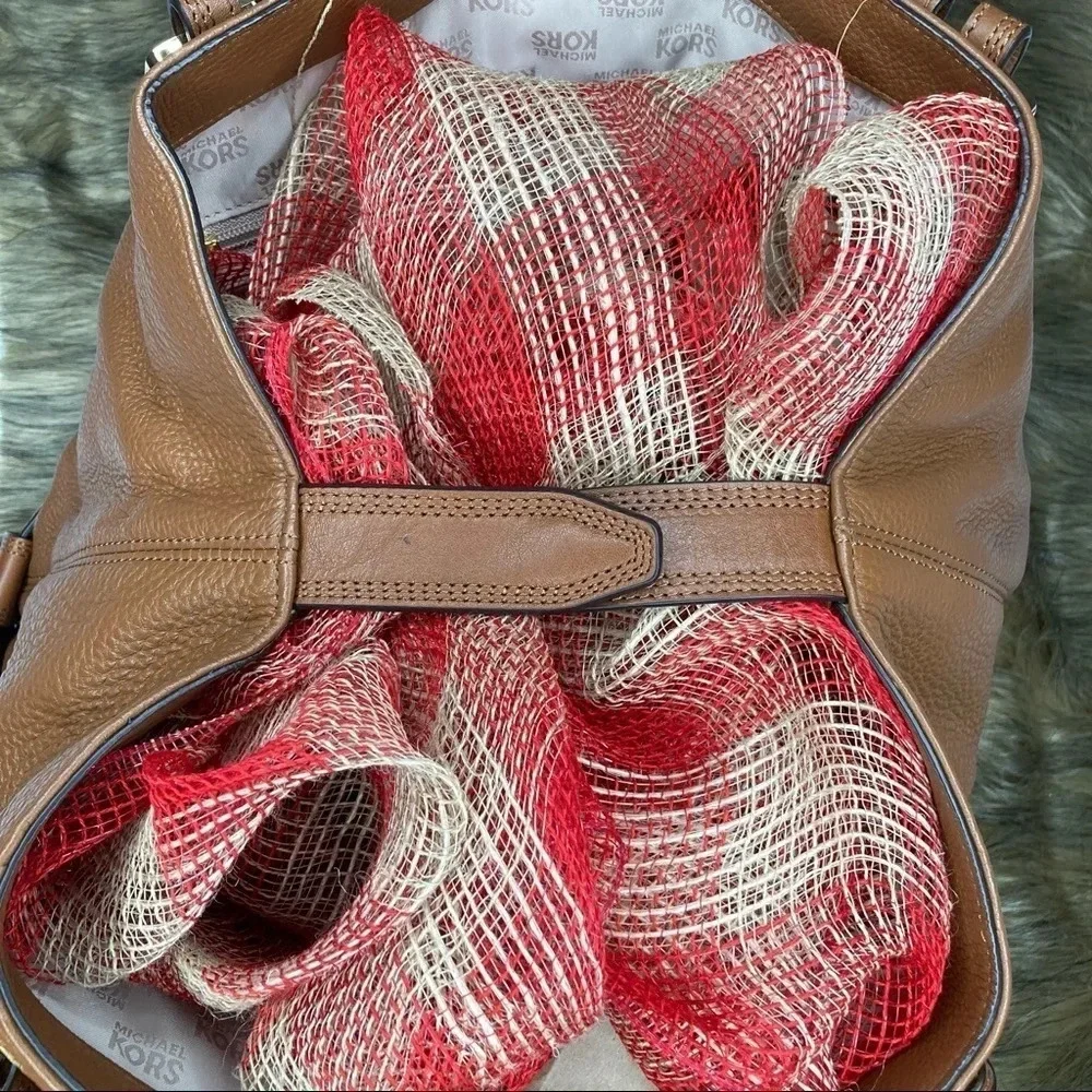 Michael Kors Pebbled Leather Harness Grab Bag